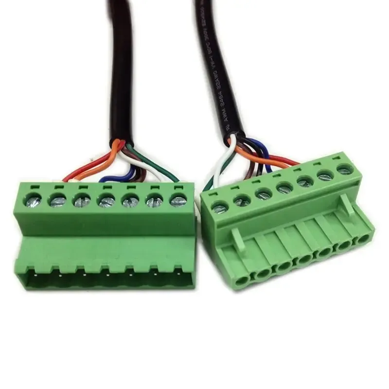 Factory Price OEM Diagnostic Medical Equipment Wiring Harness with Green Terminal Connector