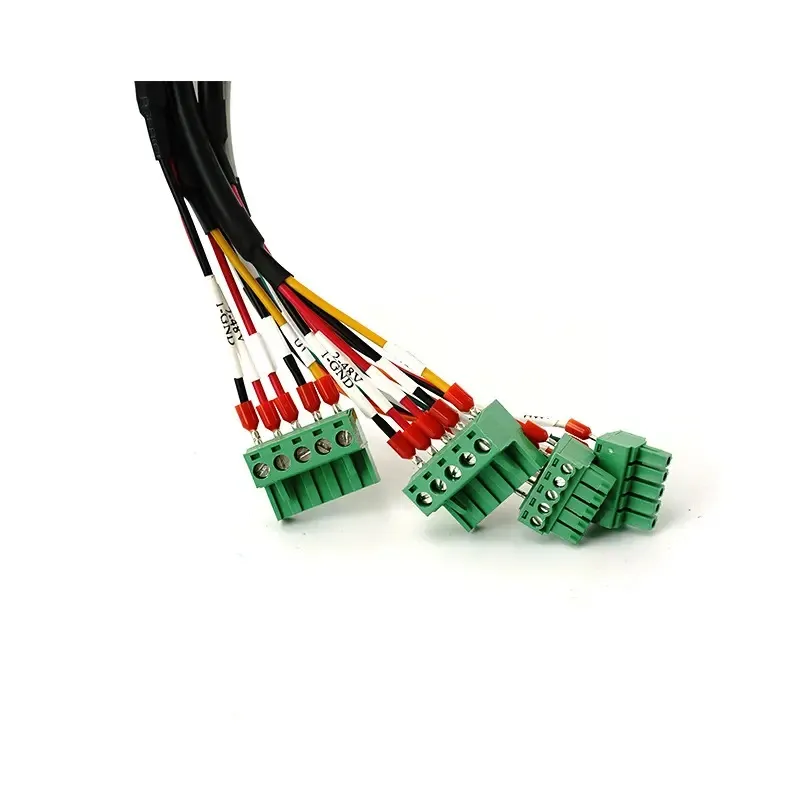Factory Price OEM Diagnostic Medical Equipment Wiring Harness with Green Terminal Connector