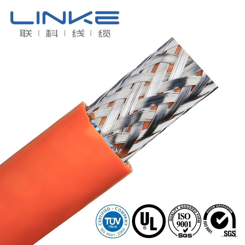 120mm2 Arnés de cableado de cable EV de voltaje con cable blindado de silicona y tamaño del paquete
