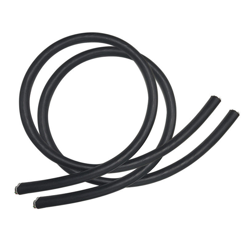 Cable de cargador de vehículos eléctricos tipo 2 a tipo 2 negro 32A 11kw 3 fases con chaqueta de silicona