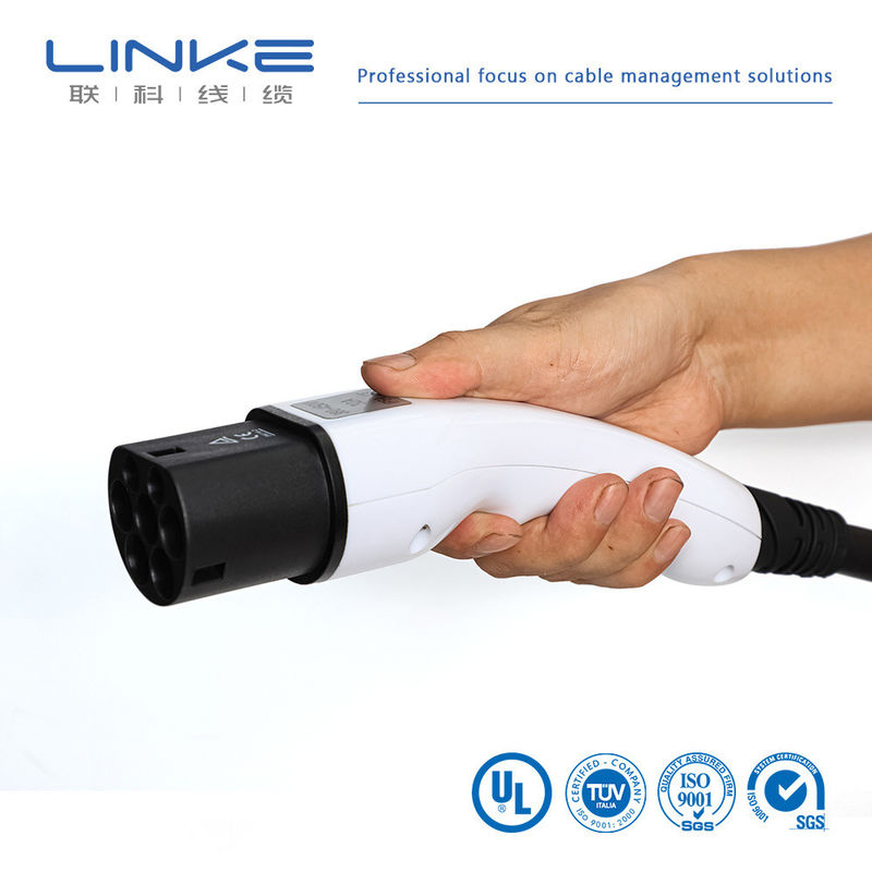 Cable de carga de vehículo eléctrico de latón plateado de EV AC 32A 7kw 16A 3.5kw