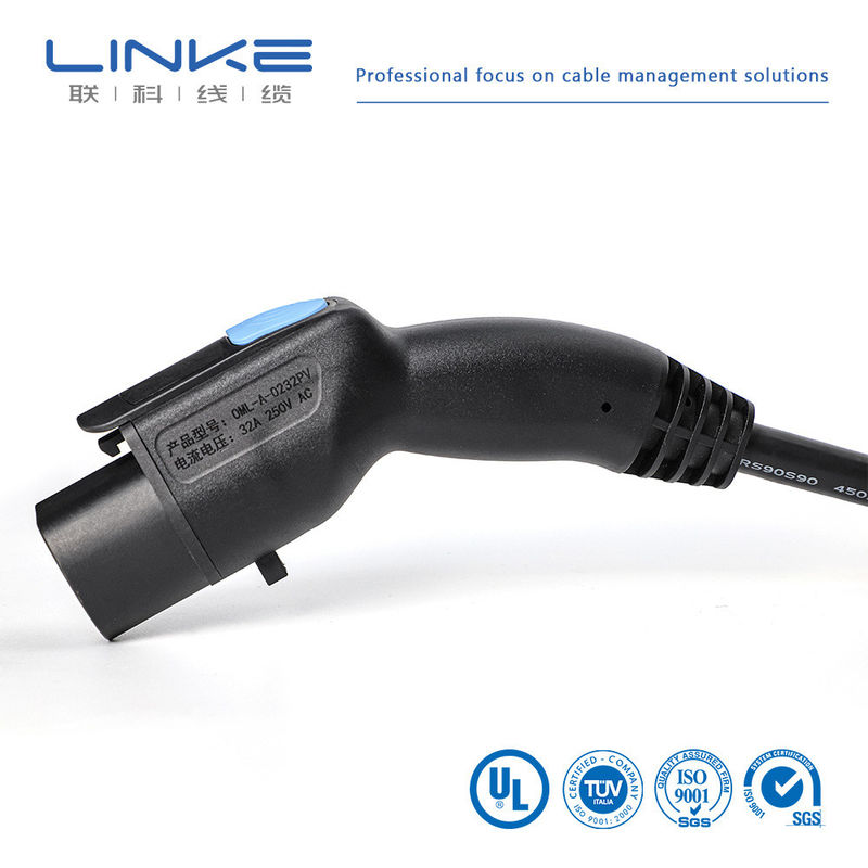 Cable de carga de vehículo eléctrico de latón plateado de EV AC 32A 7kw 16A 3.5kw