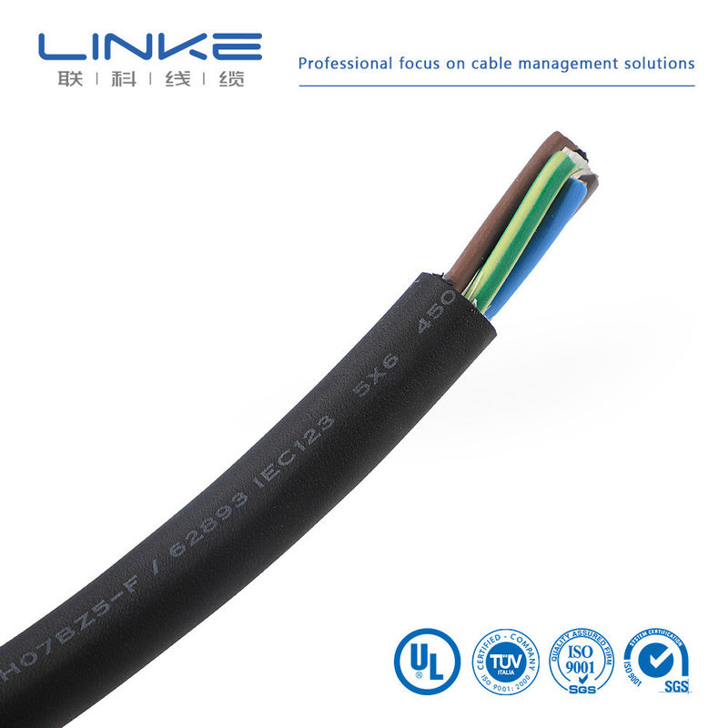 Personalización XLPE3 Core 6 sup2 Cable de carga para carga de pila de cable en el subsuelo EV Cable de carga de pila