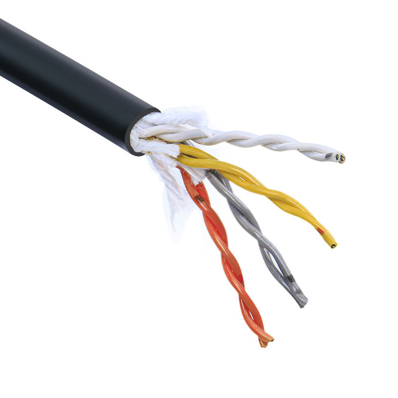 Cable de datos blindado CAT6 FTP personalizado con carcasa LSZH ignífugo para transmisión de datos de alta velocidad