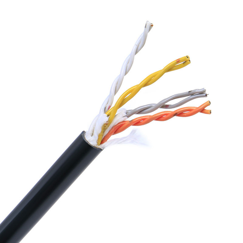 Cable de datos blindado CAT6 FTP personalizado con carcasa LSZH ignífugo para transmisión de datos de alta velocidad