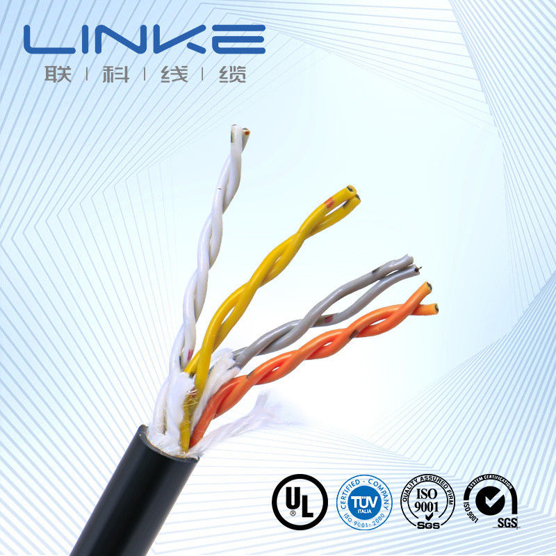 Cable de datos blindado CAT6 FTP personalizado con carcasa LSZH ignífugo para transmisión de datos de alta velocidad