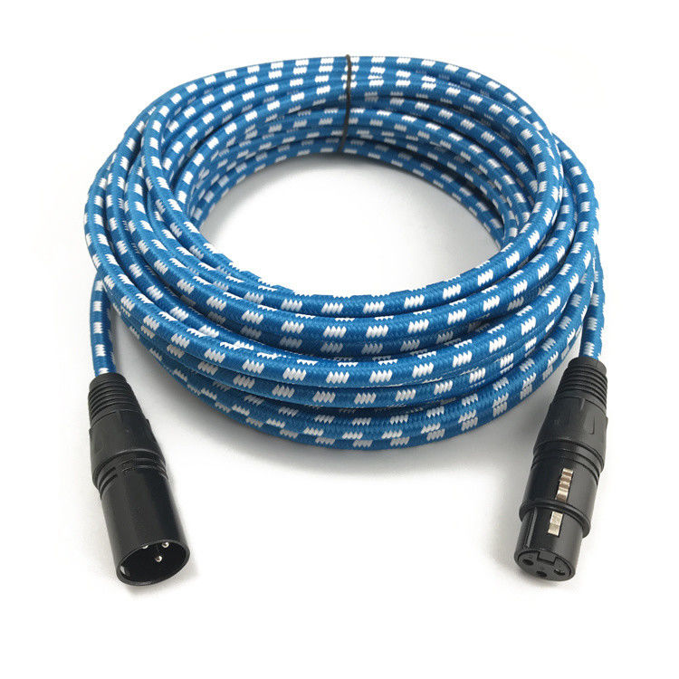 Cable XLR profesional de 3 pines de hombre a mujer con alambre de cobre desnudo para audio de alta calidad de sonido
