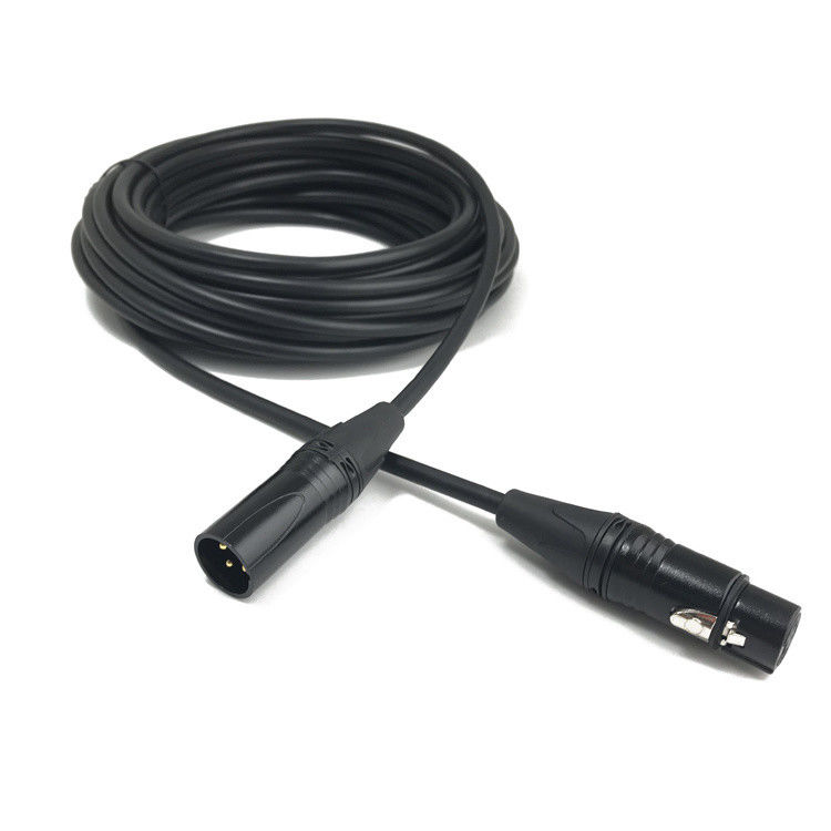 Cable XLR profesional de 3 pines de hombre a mujer con alambre de cobre desnudo para audio de alta calidad de sonido