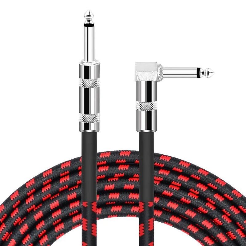 Cables para guitarra eléctrica Braid Jack Tweed 6.35MM con tecnología silenciosa para audio profesional