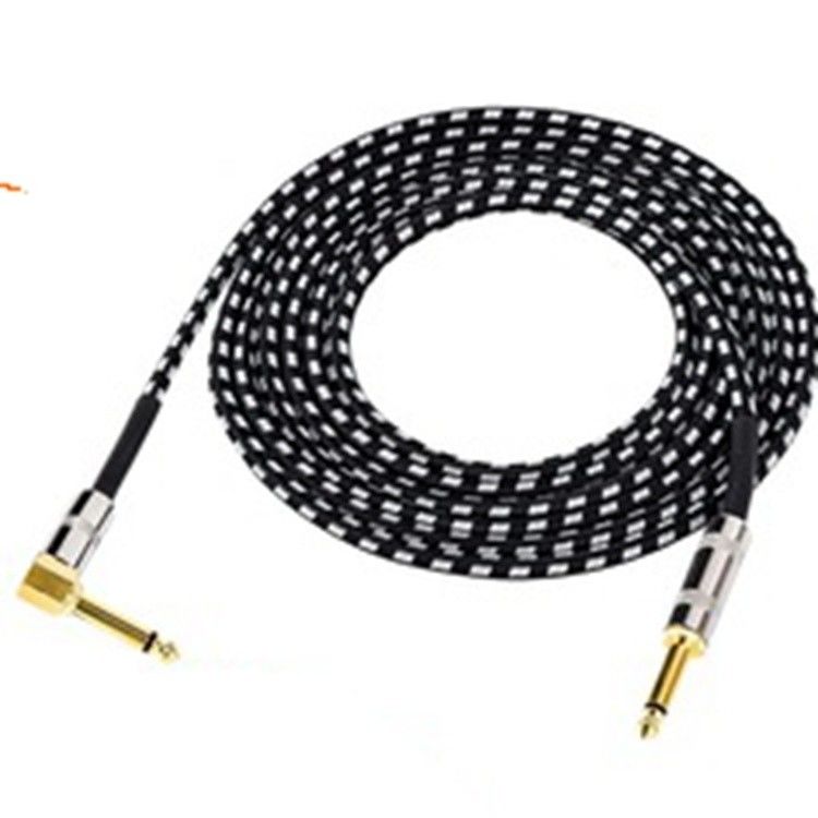 Cable de guitarra eléctrica silencioso con conector personalizado y cable de cobre desnudo para instrumentos de audio profesionales