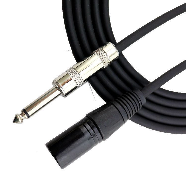 Cable de guitarra eléctrica trenzado de 6,35 mm de ángulo recto para instrumentos de audio profesionales