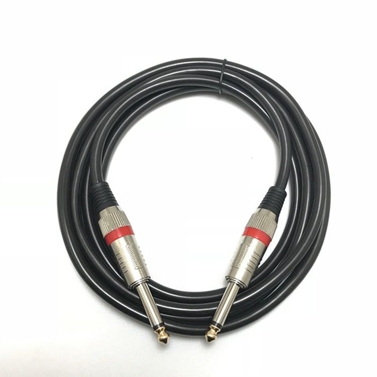 Ángulo a recto Cable de guitarra eléctrica 10FT/30FT Negro trenzado 6.35mm 1/4 pulgadas