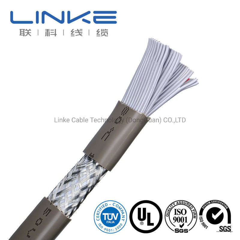 Cable eléctrico UL plano con materiales de vendaje de tuberías de PVC y 50 núcleos 28AWG