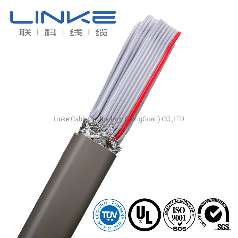 Cable eléctrico UL plano con materiales de vendaje de tuberías de PVC y 50 núcleos 28AWG