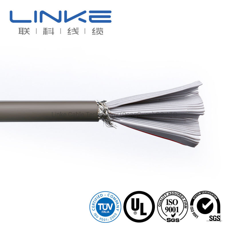 Cable eléctrico UL plano con materiales de vendaje de tuberías de PVC y 50 núcleos 28AWG