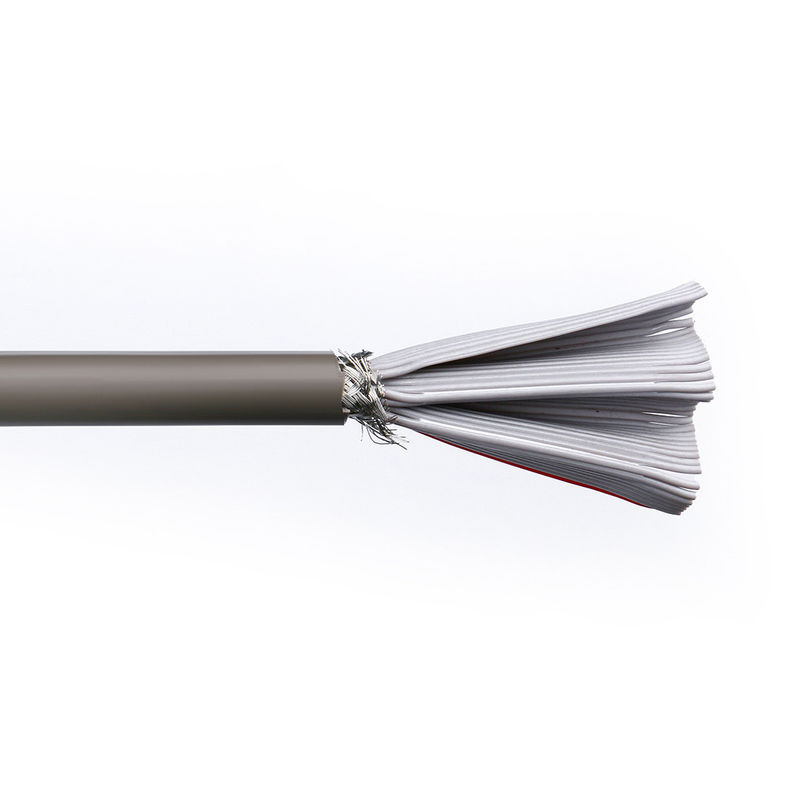 Material de cubierta PVC UL2464 Gris con borde rojo 20 pines de cable de altavoz de cinta plana