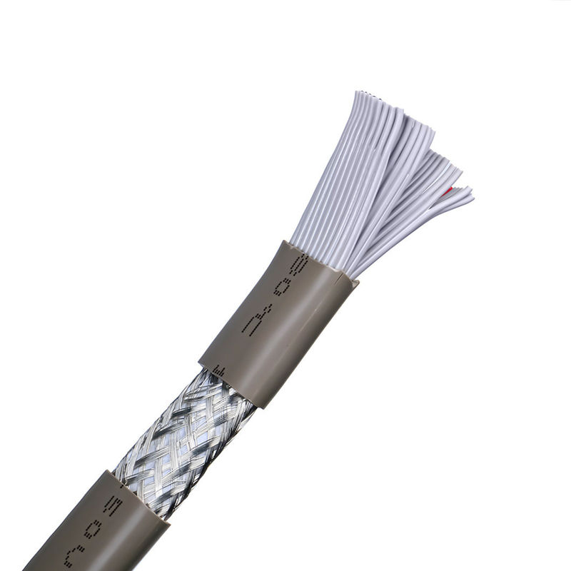 Material de cubierta PVC UL2464 Gris con borde rojo 20 pines de cable de altavoz de cinta plana