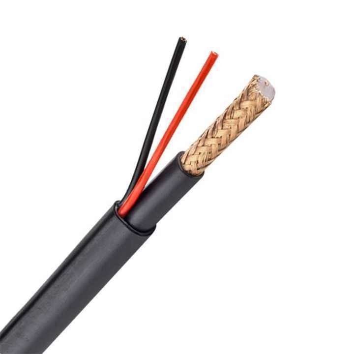 Cable coaxial RG59 de cobre estañado, con clasificación de 300 V, certificado UL para sistemas de seguridad CCTV