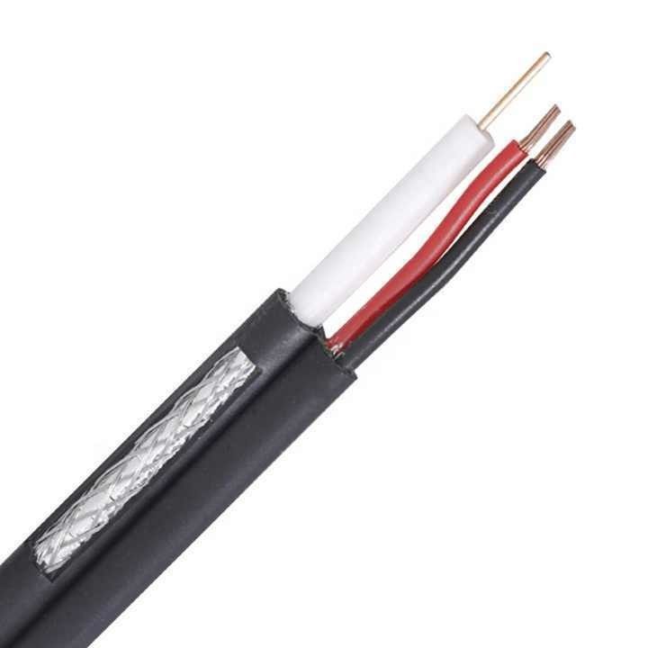 Cable coaxial RG59 de cobre estañado, con clasificación de 300 V, certificado UL para sistemas de seguridad CCTV