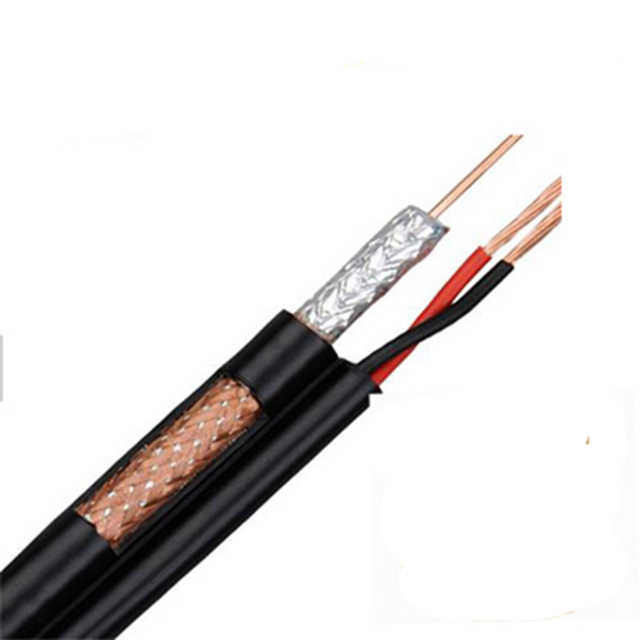 Cables de cámaras de CCTV con alambre redondo Rg59 2c Cable coaxial OEM Rj59 para sistemas de seguridad
