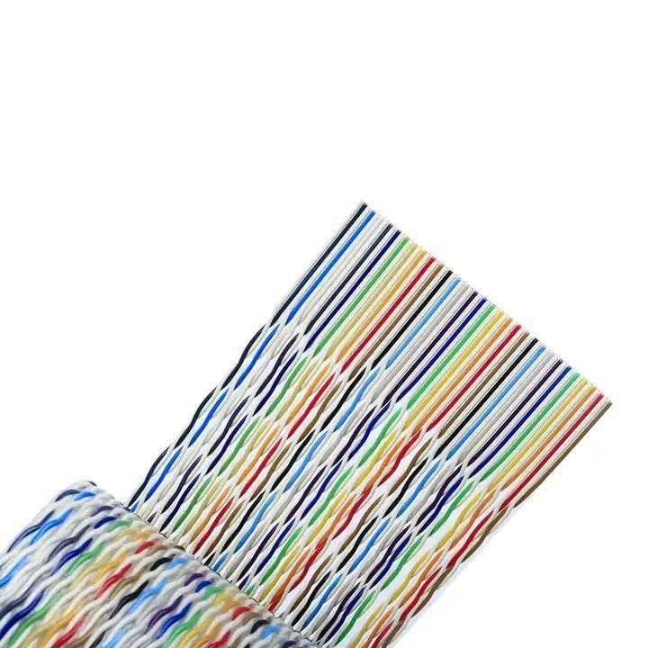 Cables de cinta flexible y planos de 50 pines con material de cubierta de PVC y alambre redondo 18.000kg Peso bruto del paquete
