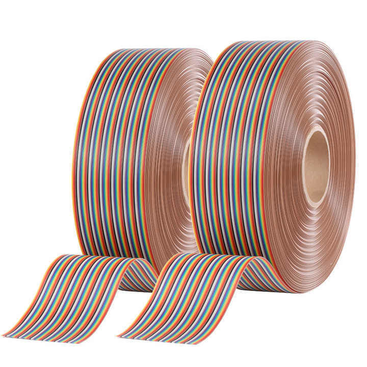 UL2651 28AWG 1.27mm Pitch 10pin 12pin Rainbow Ribbon Harness Cable plano para el sector industrial