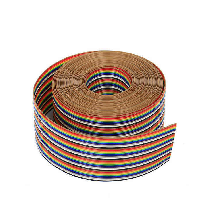UL2651 28AWG 1.27mm Pitch 10pin 12pin Rainbow Ribbon Harness Cable plano para el sector industrial