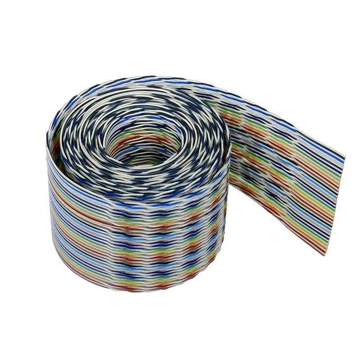 UL2651 28AWG 1.27mm Pitch 10pin 12pin Rainbow Ribbon Harness Cable plano para el sector industrial