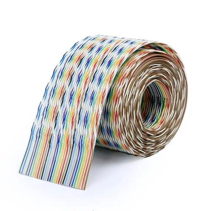 UL2651 28AWG 1.27mm Pitch 10pin 12pin Rainbow Ribbon Harness Cable plano para el sector industrial
