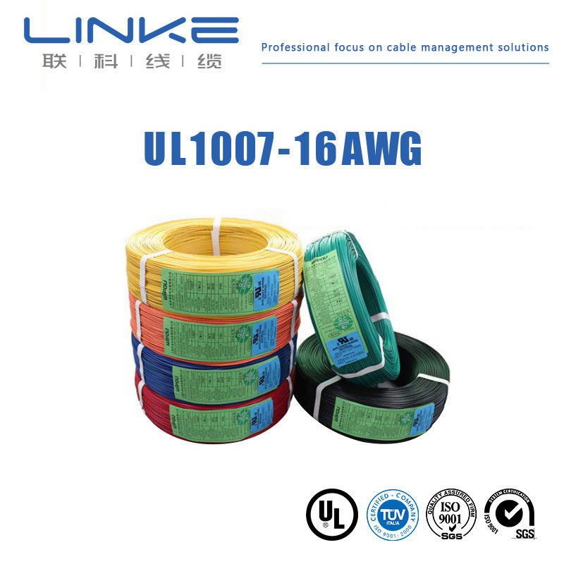 UL1007 Cable de conductor de cobre sólido aislante de PVC cable de gancho para equipos eléctricos con un amplio rango de temperatura