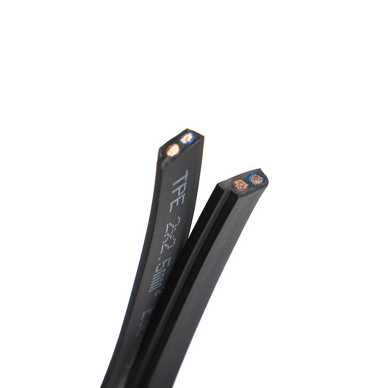 Cables de cubierta de caucho plano flexible de núcleo de cobre aislante de PVC para equipos industriales