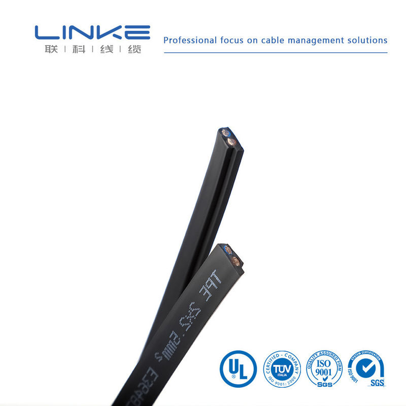 Cable plano nominal de 300 V con núcleo de cobre en la cubierta de PVC para aplicaciones automotrices e industriales