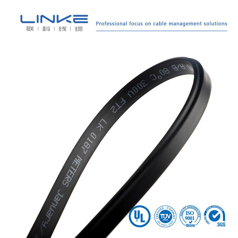 Cable plano nominal de 300 V con núcleo de cobre en la cubierta de PVC para aplicaciones automotrices e industriales