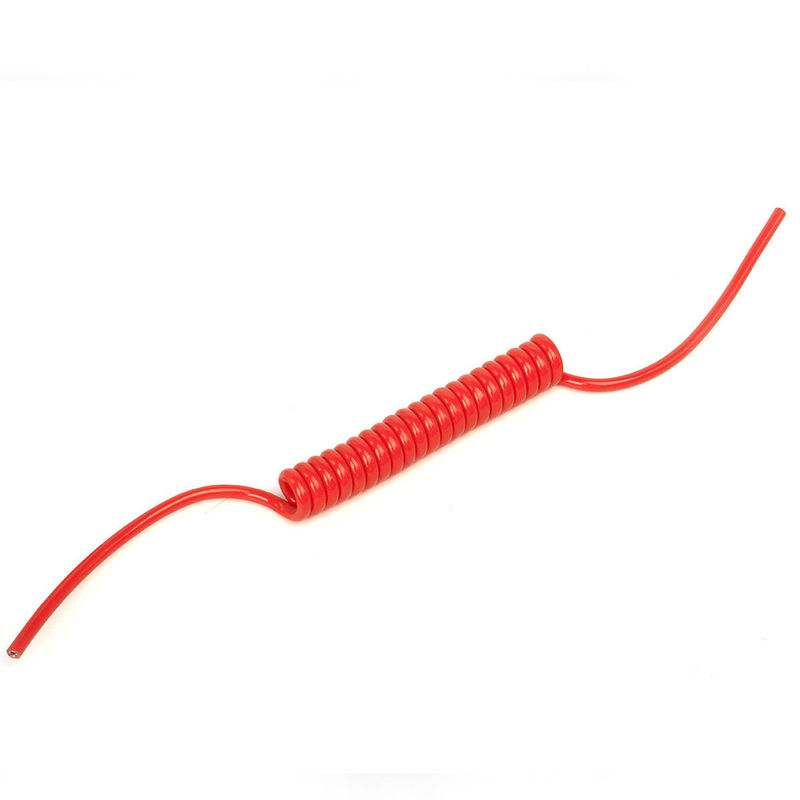 Cable de resorte espiral de TPU/PUR/PU con conductor de cobre desnudo de fuerte elasticidad
