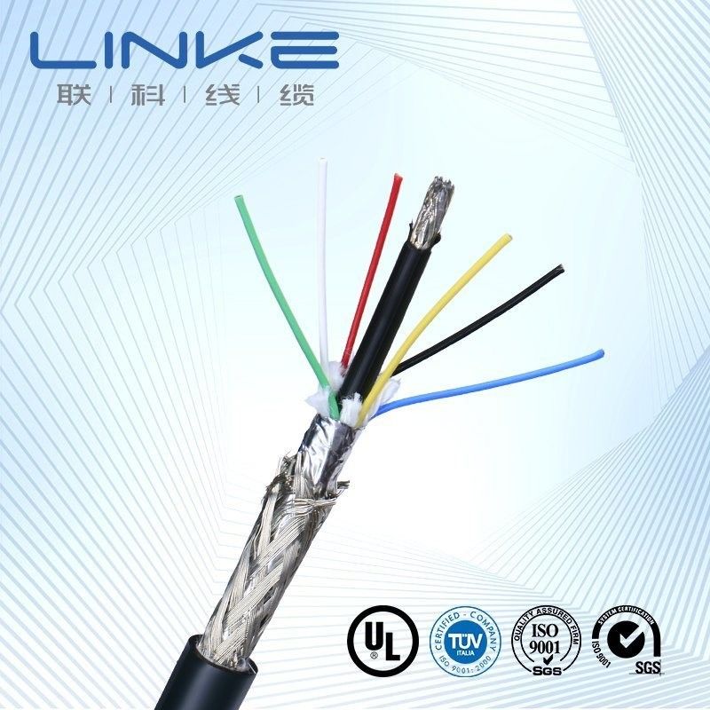 Cable de control de múltiples núcleos blindado 26AWG 28AWG 4 núcleos de cobre PVC Cable de señal de chaqueta