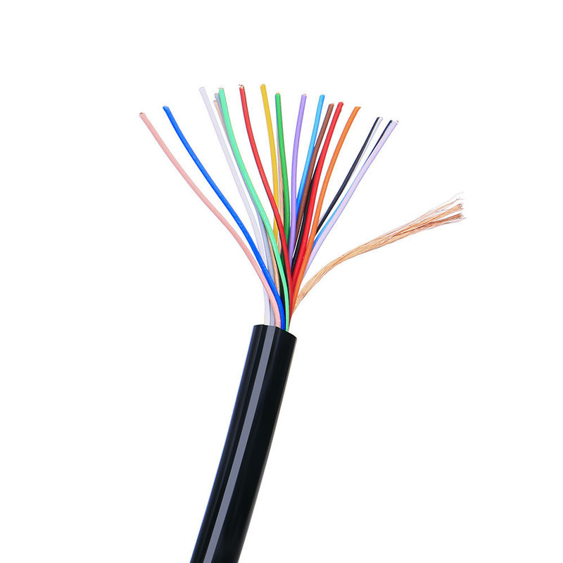 Cable de control de múltiples núcleos blindado 26AWG 28AWG 4 núcleos de cobre PVC Cable de señal de chaqueta