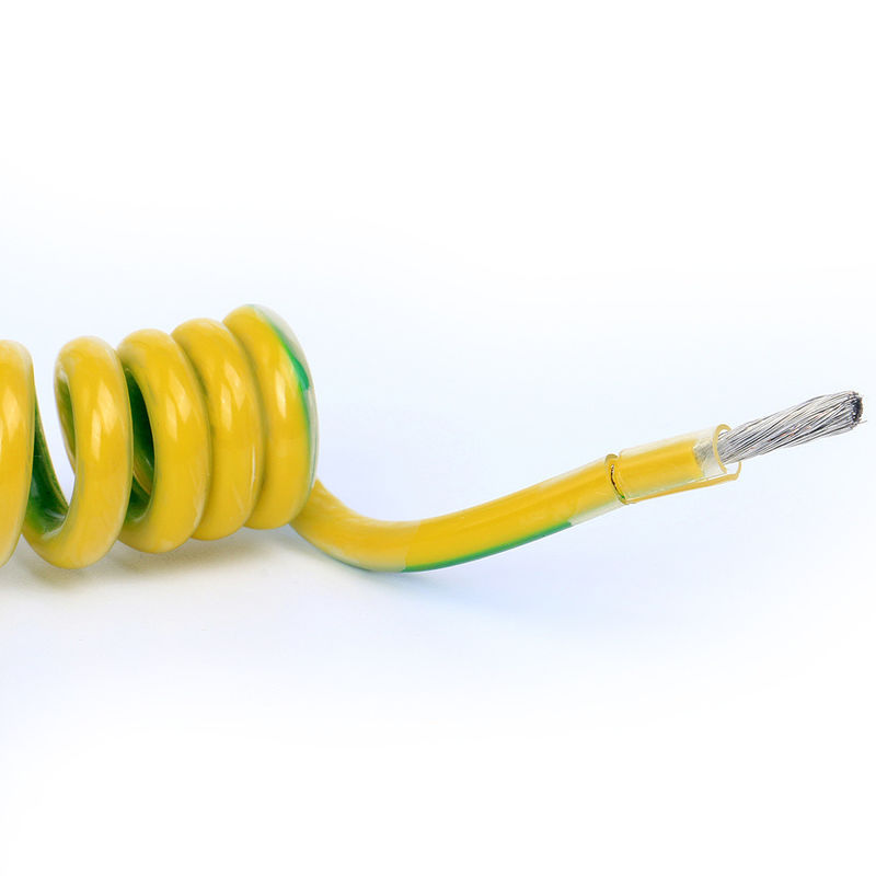 Material de cubierta PVC 2-10 núcleos retardante de llama espiral rizado de resorte cable de alimentación para equipos electrónicos