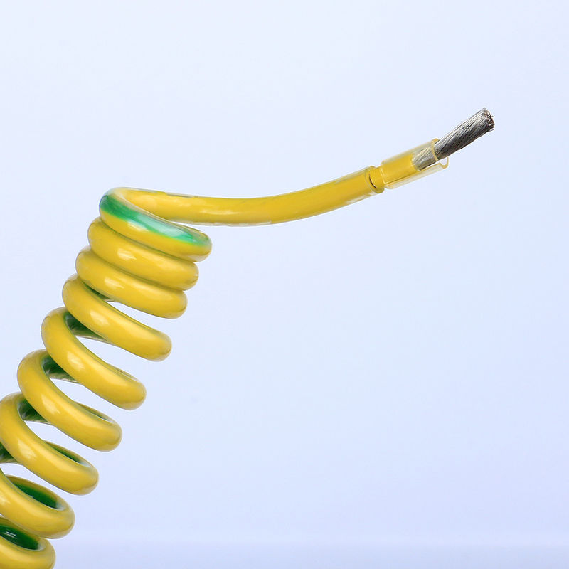 Material de cubierta PVC 2-10 núcleos retardante de llama espiral rizado de resorte cable de alimentación para equipos electrónicos