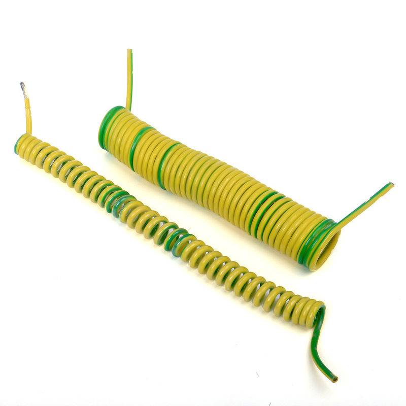 Material de cubierta PVC 2-10 núcleos retardante de llama espiral rizado de resorte cable de alimentación para equipos electrónicos