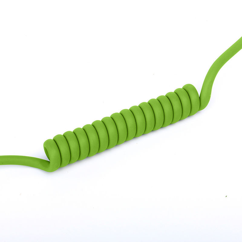 Cable de robótica de resorte de energía espiral enrollado de chaqueta de goma para enrollado suave