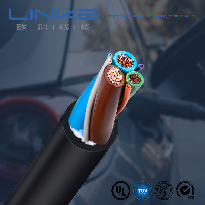 Cable de carga para vehículos eléctricos de cobre de 600 V y 16 A, cable de CA para carga rápida