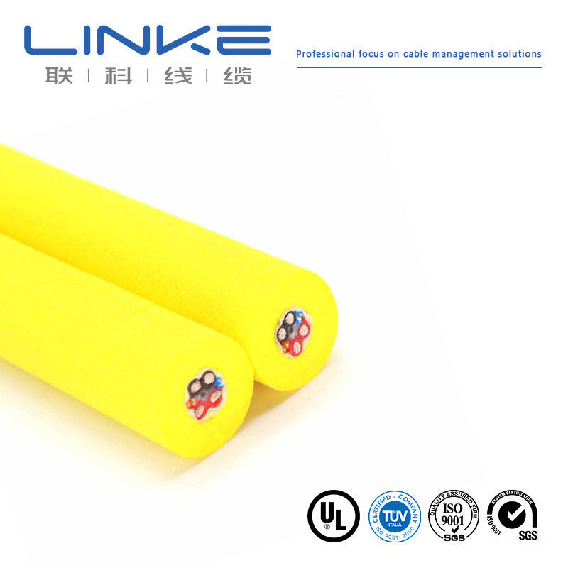 Cable de núcleo de cobre flotante de ROV submarino ligero con material de cubierta de espuma PUR