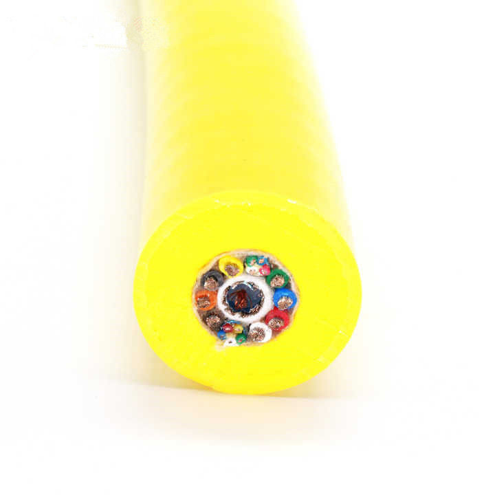 Cable de núcleo de cobre flotante de ROV submarino ligero con material de cubierta de espuma PUR