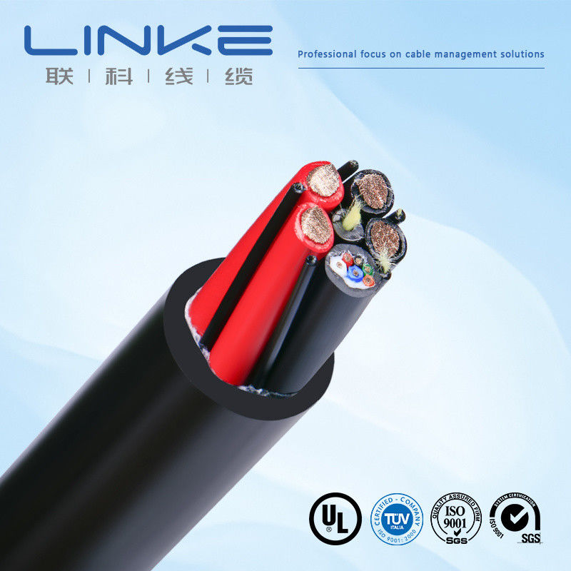 Cable de datos de cable coaxial de conductor en cadena impermeable con exterior personalizable para control industrial