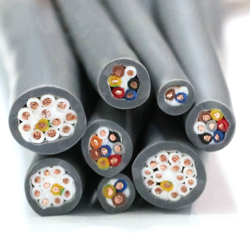 Material de alambre redondo aislado 4 núcleo Cable eléctrico blindado subterráneo Teflón alambre de alta temperatura