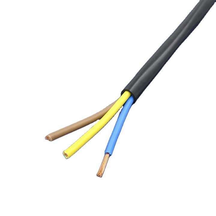2 núcleos de cobre alambre eléctrico PVC cable de alimentación de 2,5 mm con baja y media tensión
