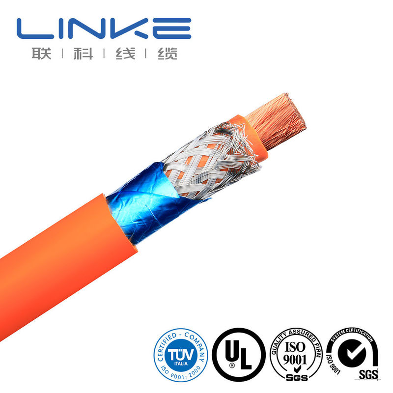 XLPE Cable de alta tensión de chaqueta Ev Cable de carga 25Mm2 35Mm2 50Mm2 70Mm2 Naranja 1000/1500V Cable de automóviles HV doble aislado Cable blindado para vehículos eléctricos