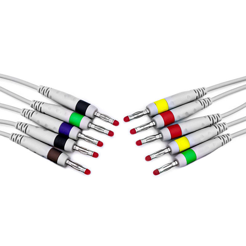12 canales de ECG de la máquina de repuestos de cobre enlatado médico para el paciente ECG cable