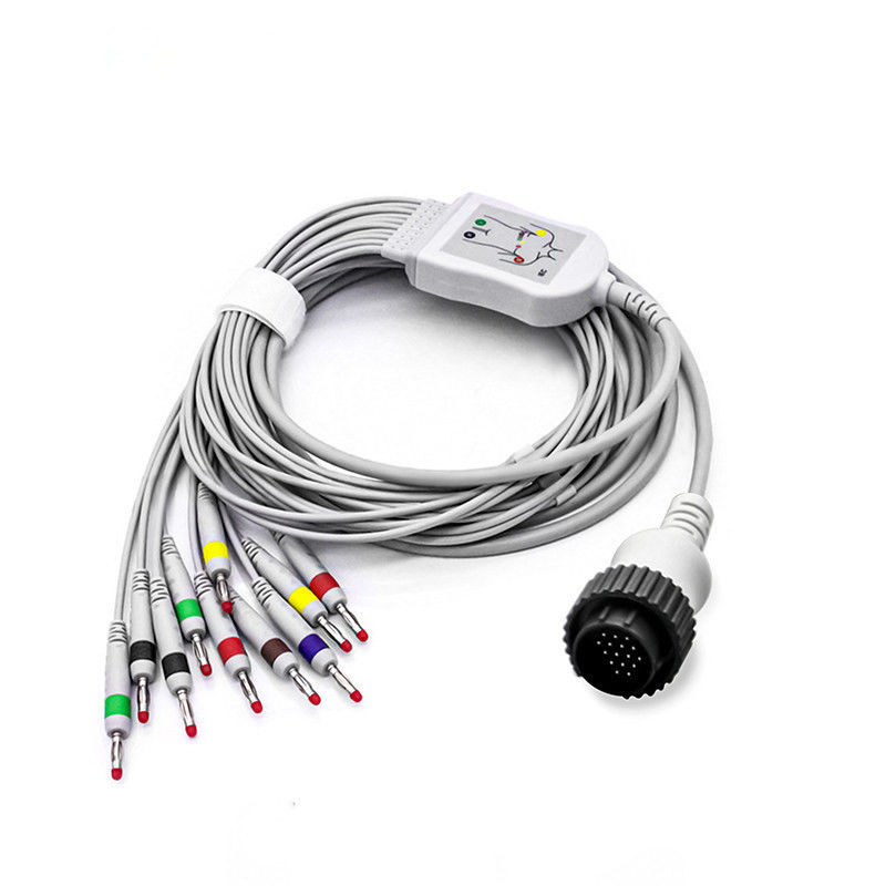 12 canales de ECG de la máquina de repuestos de cobre enlatado médico para el paciente ECG cable