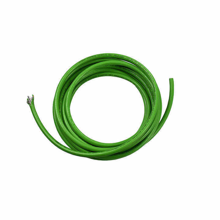 Material de conductor de cobre / enlatado de cobre personalizado chaleco verde PUR Canbus cable de bus industrial con forma de alambre redondo